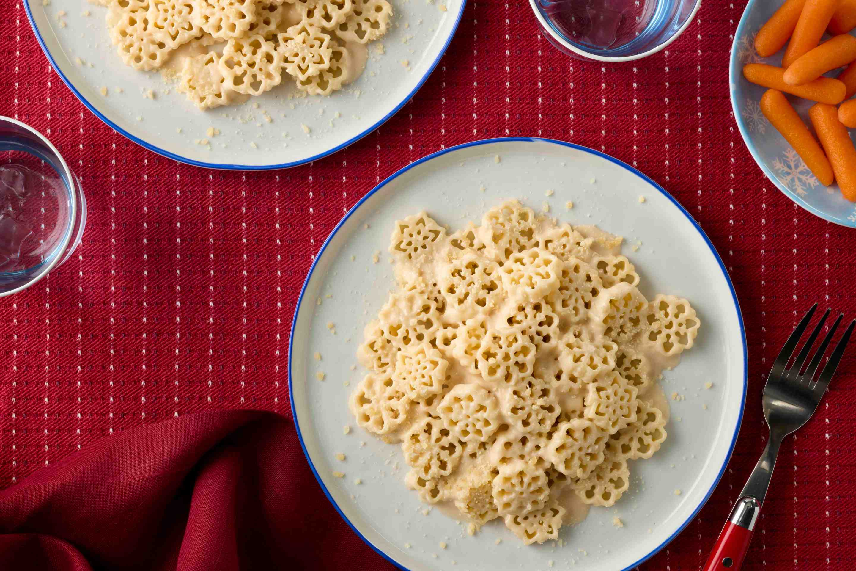 Barilla Snowfall pasta mac and cheese.