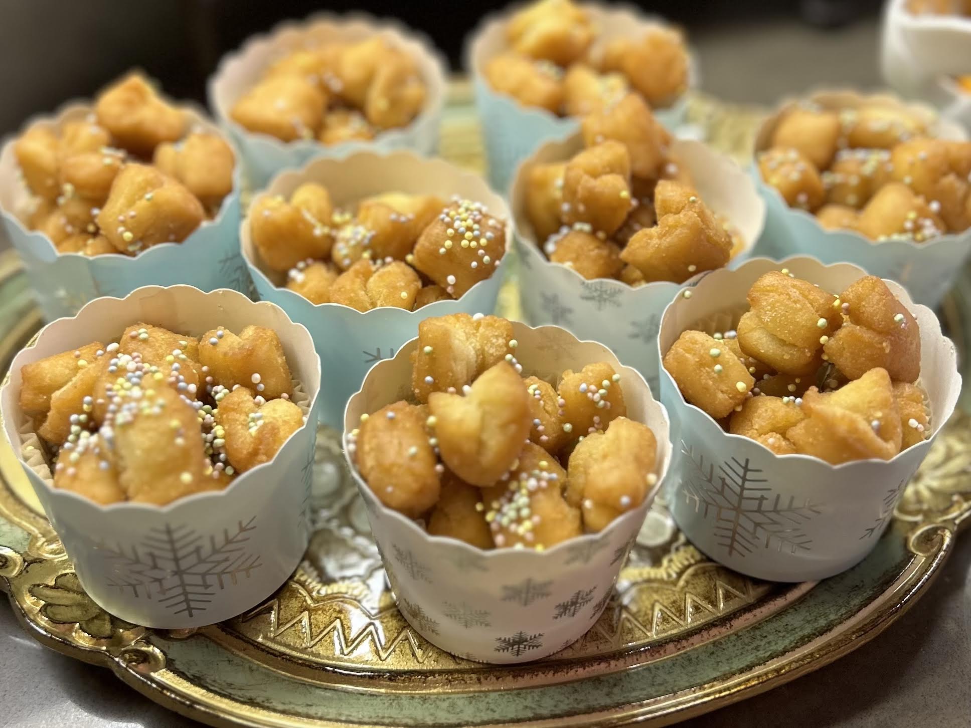 Gluten-free Struffoli in cups