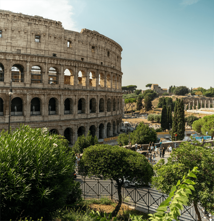 The Colosseum of Rome.