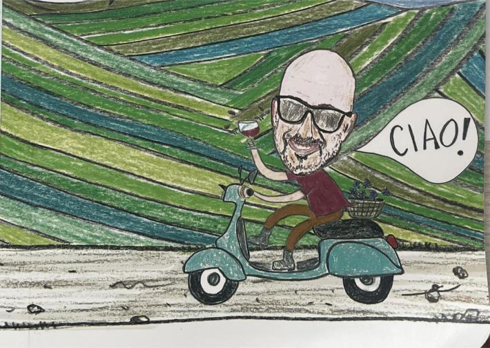 Nicola Chiucchiurlotto of Madrevite Winery (illustration by Marisa Finetti).