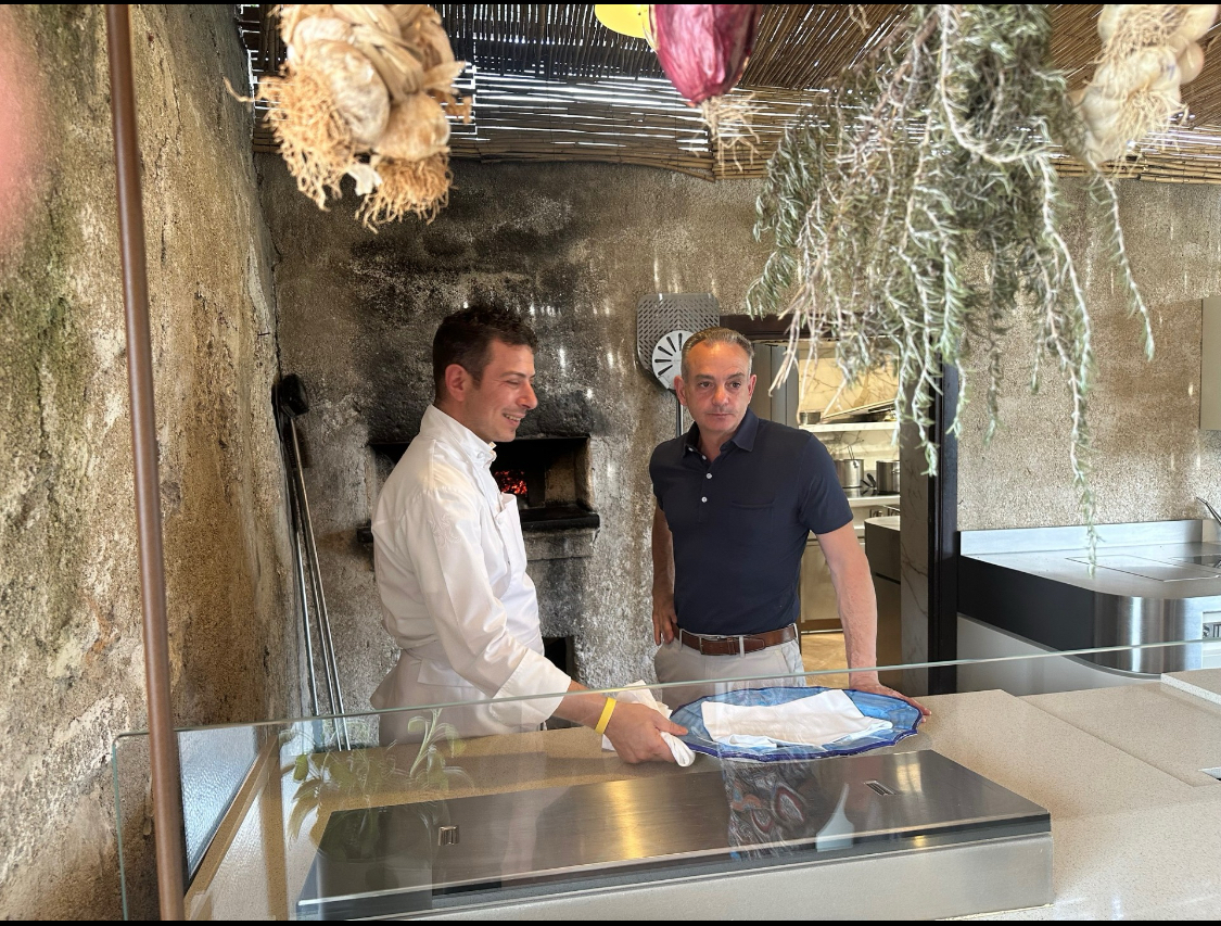 Appetito's Editor-in-Chief, Andrew Cotto (right), with Executive Chef, Armando Aristarco, of Hotel Caruso in the Amalfi Coast town of Ravello.