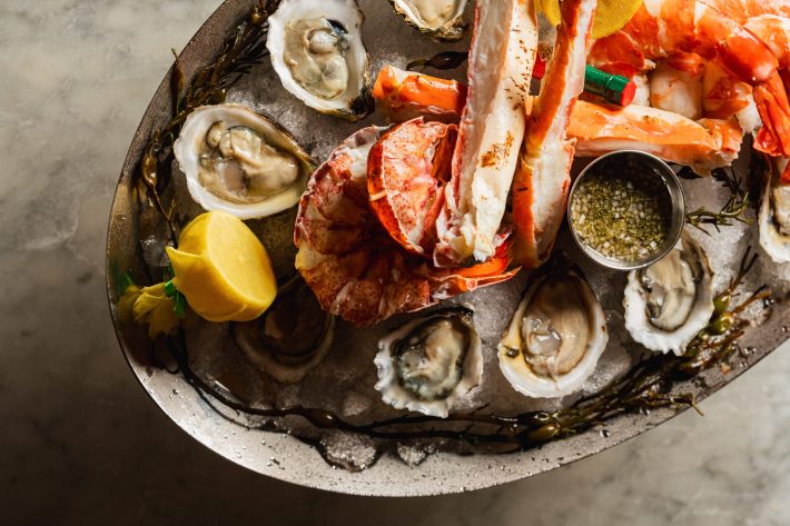 The Shellfish Platter at Donna Mare Italian Chophouse. Photo courtesy of Cadillac Hotel & Beach Club.