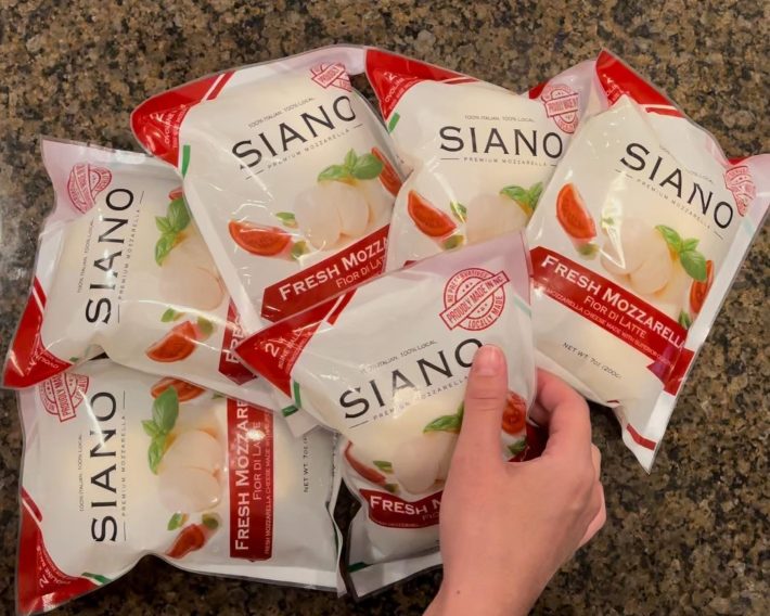 Siano Premium Mozzarella comes in seven varieties.