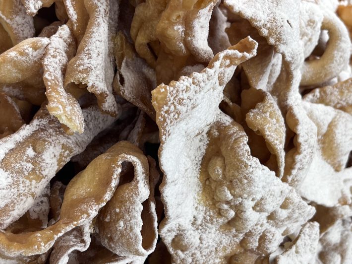 Chiacchiere is the most iconic treat of Carnevale.