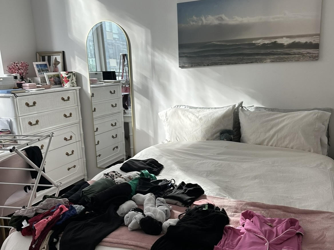 A decluttered bedroom.