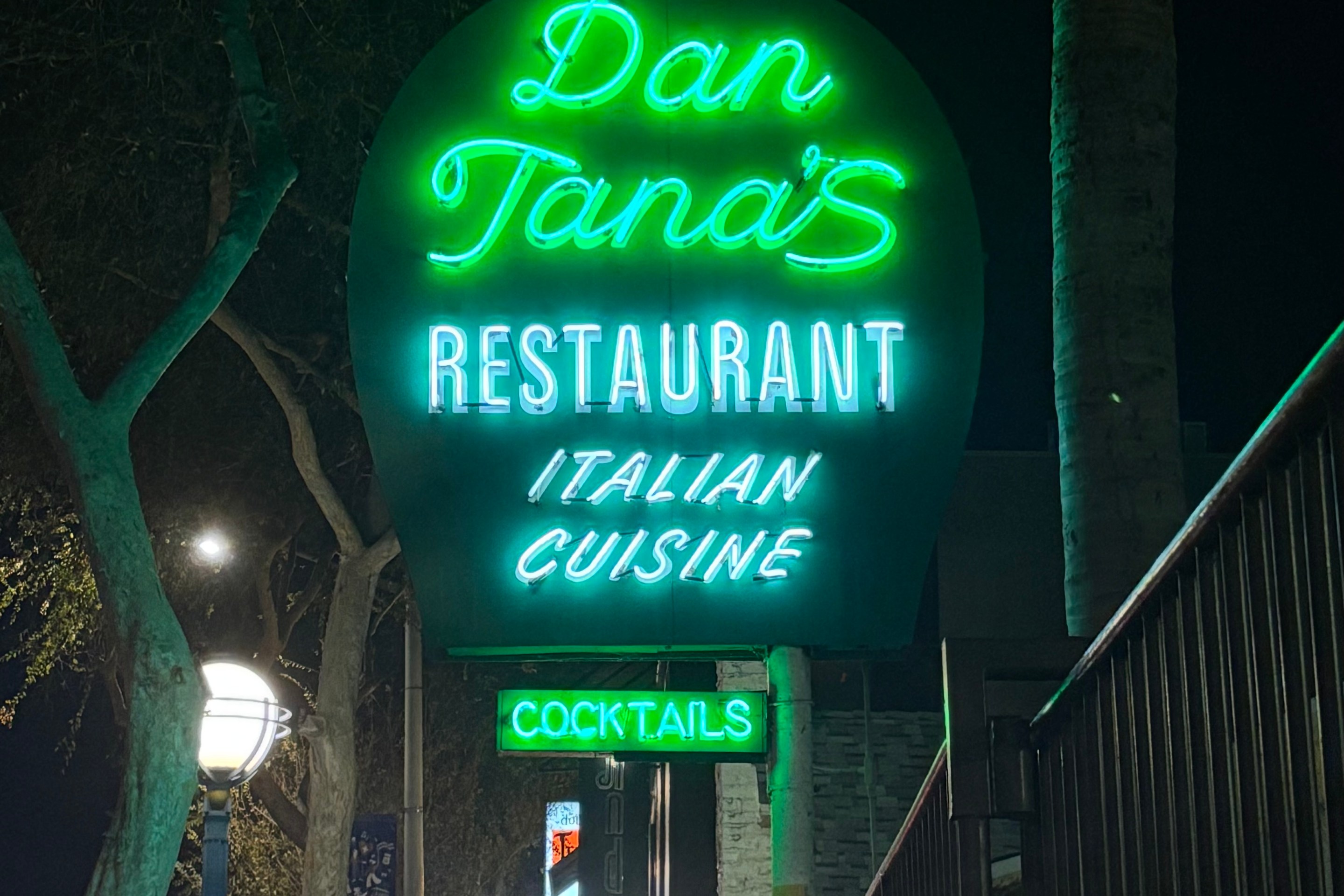 The exterior of Dan Tana's Italian restaurant in Los Angeles.