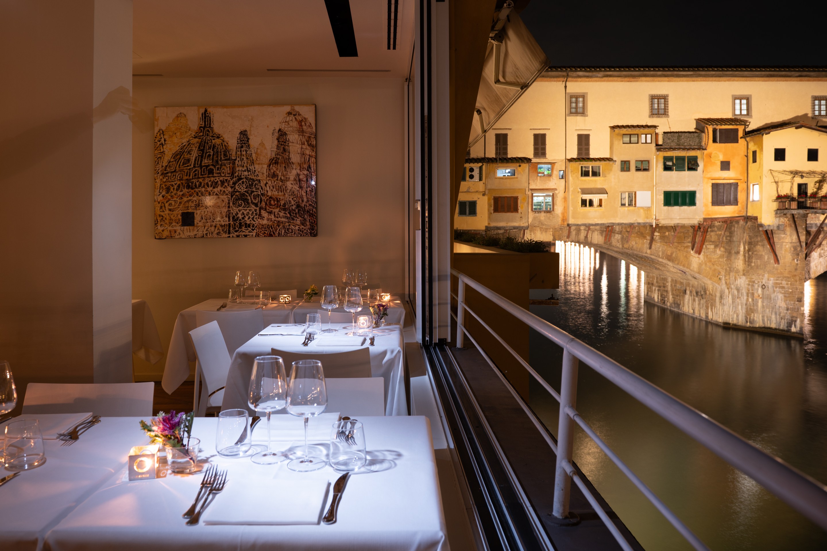 A table for two at Golden View in Florence. Photo courtesy of Golden View.