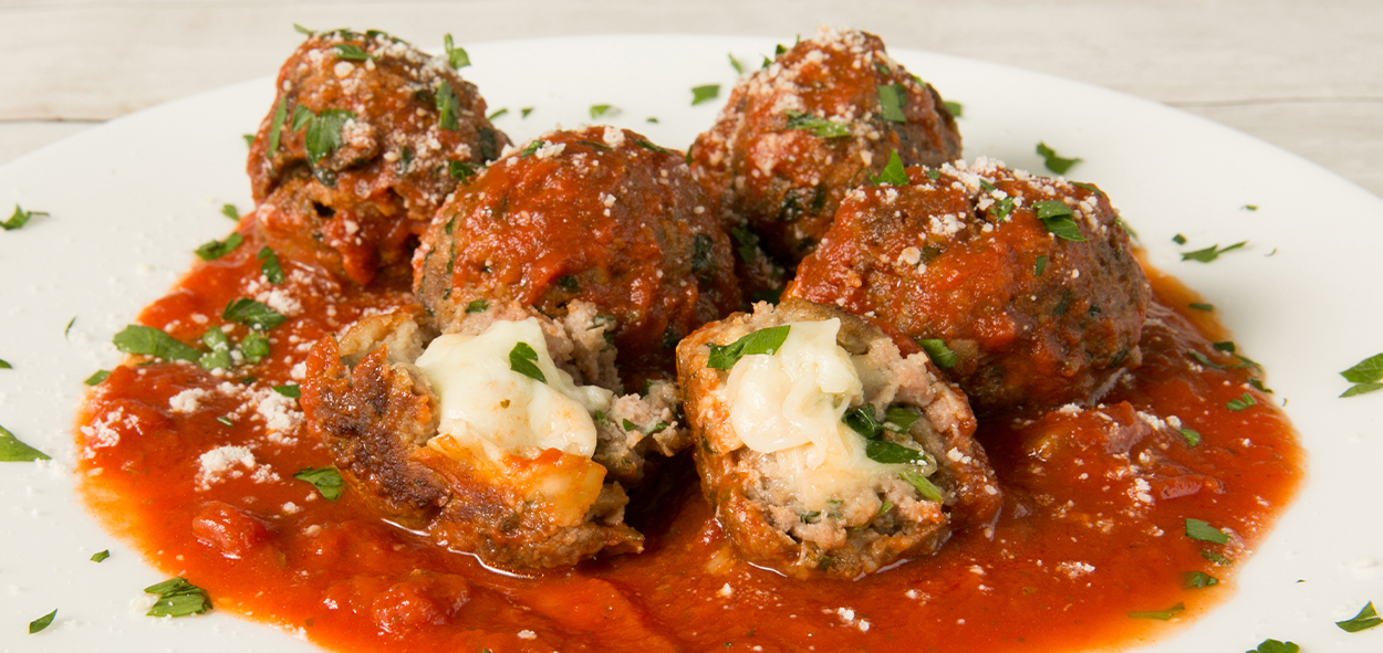 The famous stuffed meatballs of Donatella Arpaia.