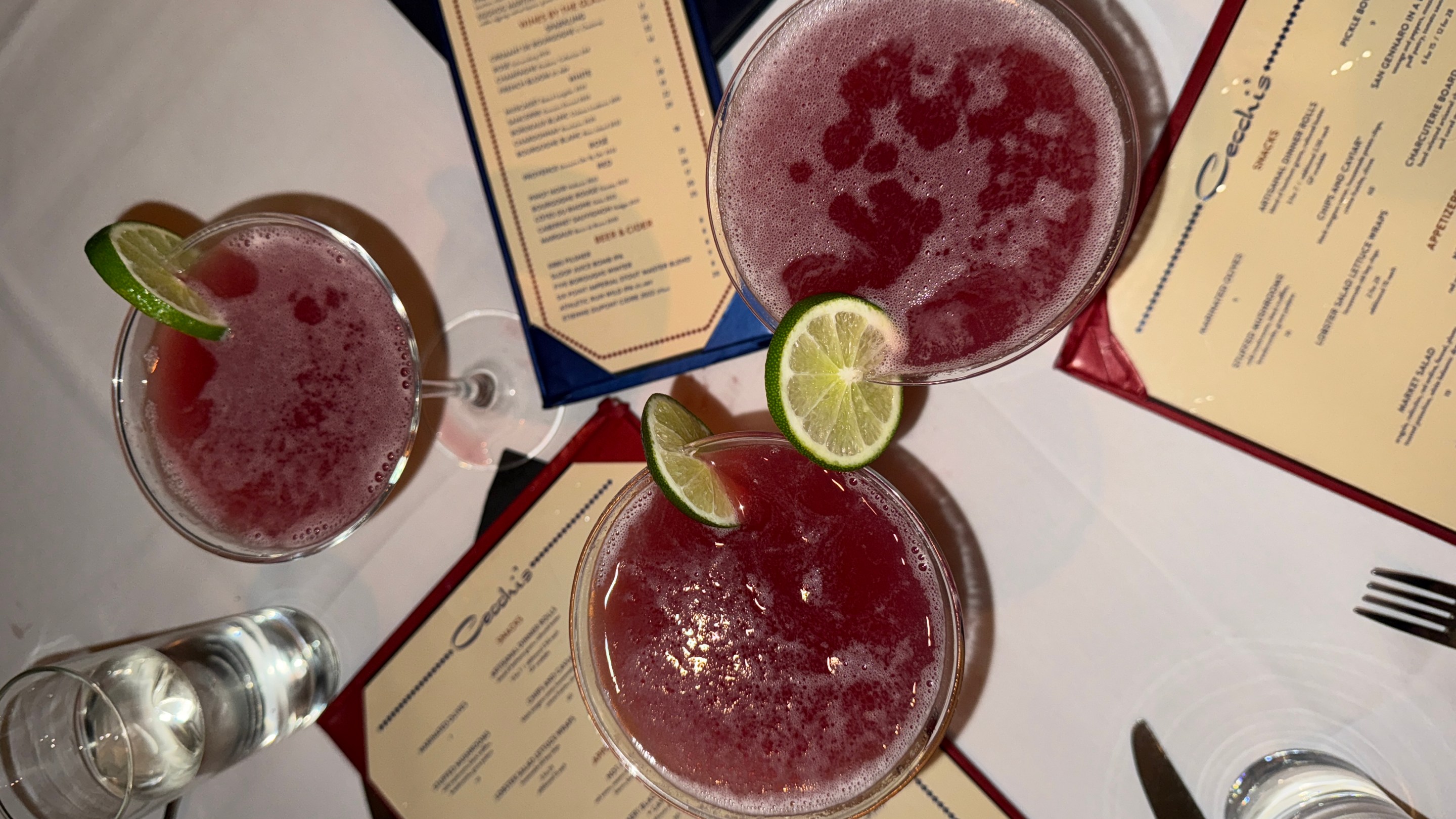 The Pomegranate Cosmopolitan from Cecchi's (NYC).