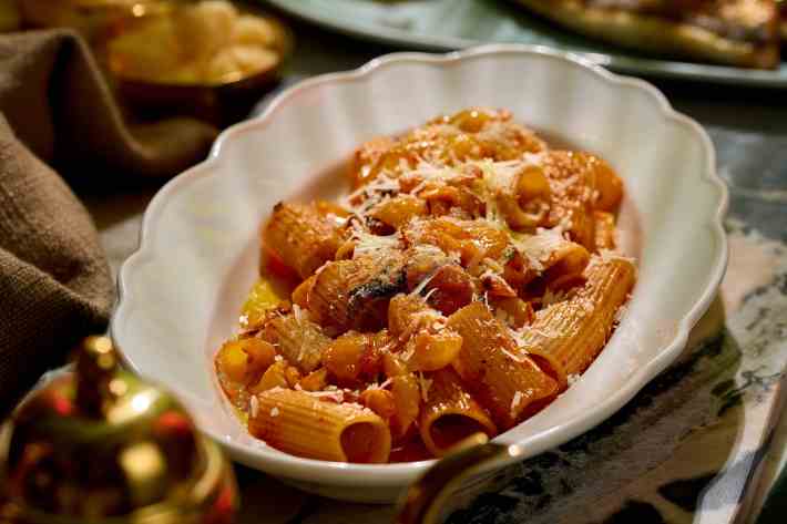 Rigatoni Nduja at Donatella Restaurant. Photo credit: The Louis Collection.