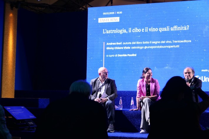 Andrea Gori (left) and Ginny Chiara Viola (center) at the PittiTASTE Conference 2025.