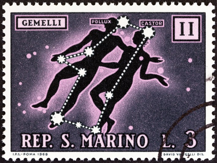 The sign of Gemini (Gemelli).