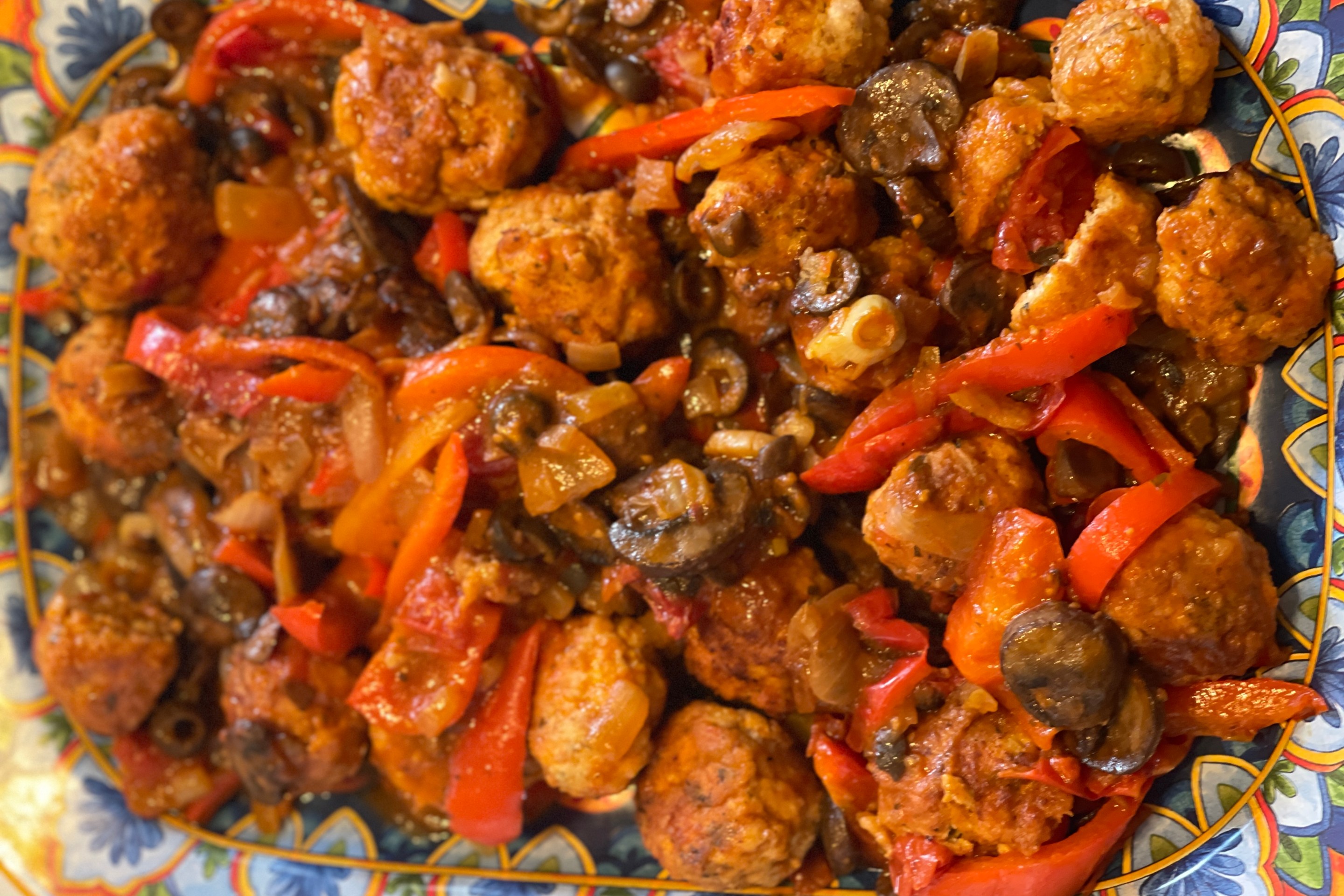 Chicken Cacciatore Meatballs by Chiara Montalto Giannini.