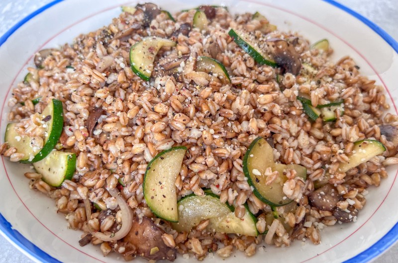 Farro, Zucchini & Mushrooms