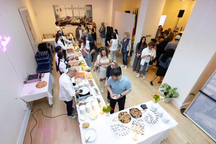 The food and wine offerings at the ITA Talks "Meat & Mingle" event.