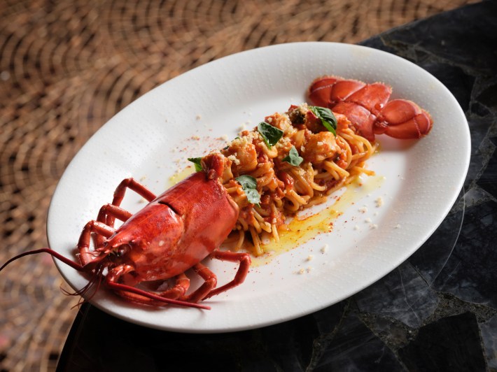 Lobster Spaghettini with tomato, fennel, and olive oil at PISCES Wynn Las Vegas
