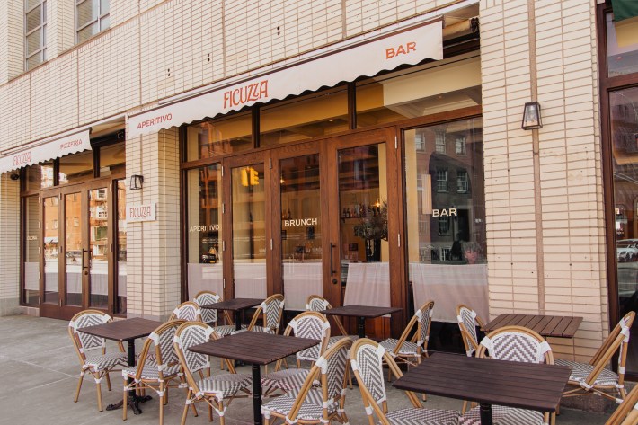 Outdoor dining tables and chairs at Ficuzza on 7th Avenue South.