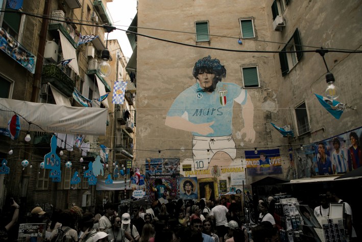 mural of soccer legend Diego Maradona