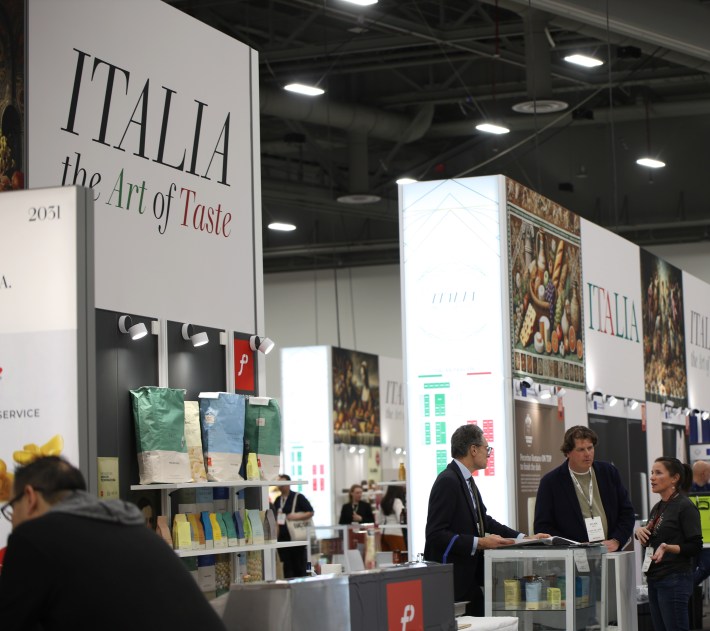 Italian Pavilion banner at the Summer Fancy Food Show