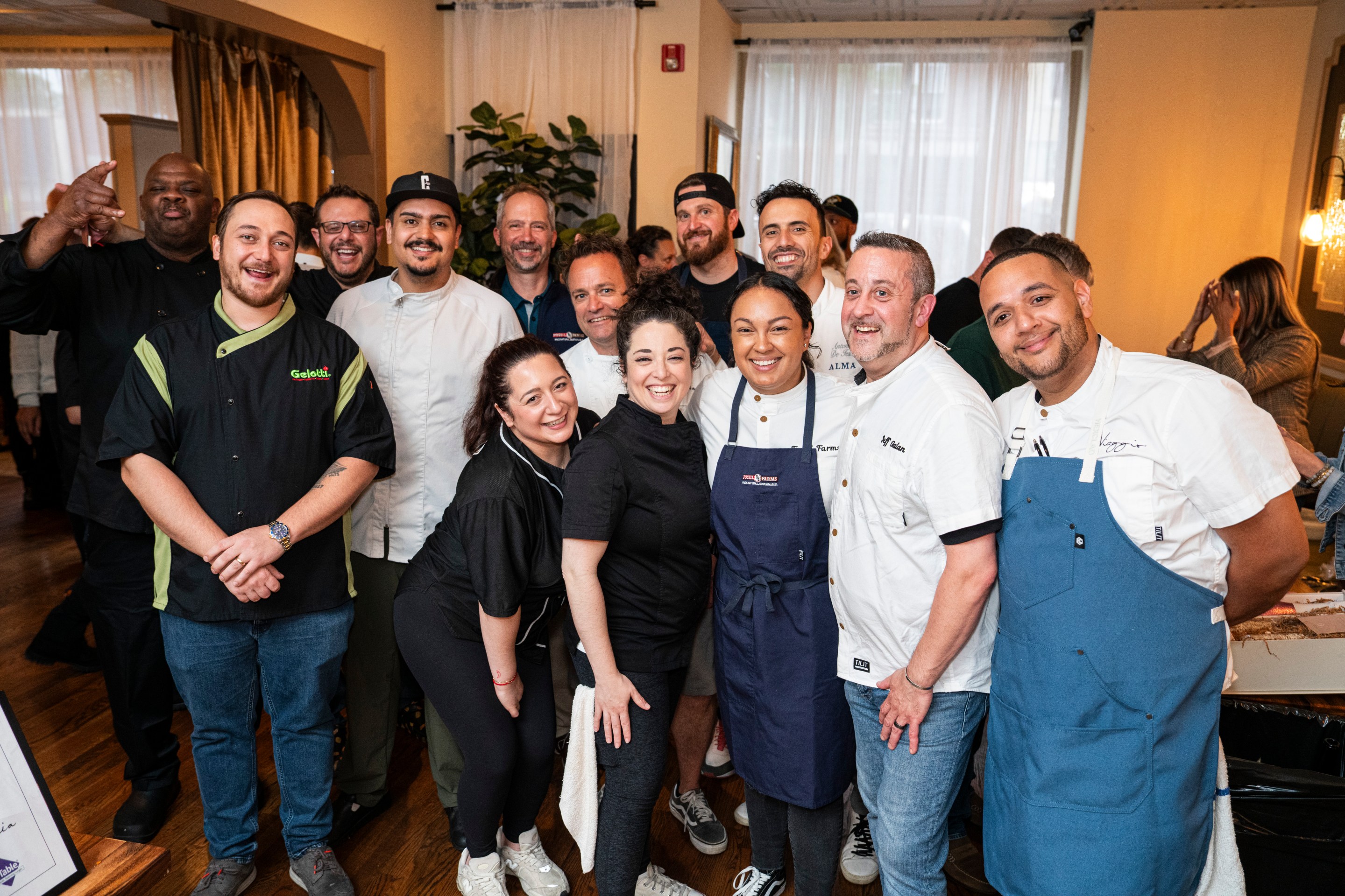 Contestants and judges from the Porchetta Throwdown Competition in northern New Jersey.