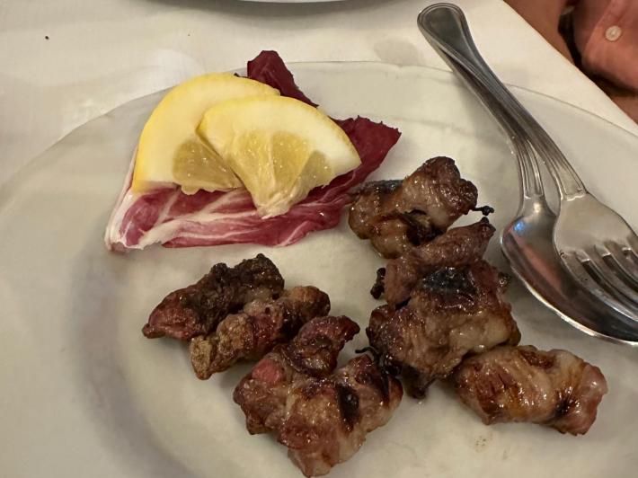 Quinto Quarto, lamb innards in four parts, at La Locanda da Vito.