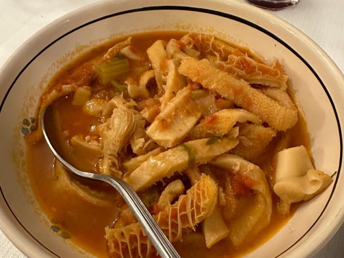Trippa cooked in the Pugliese style at La Locanda da Vito.