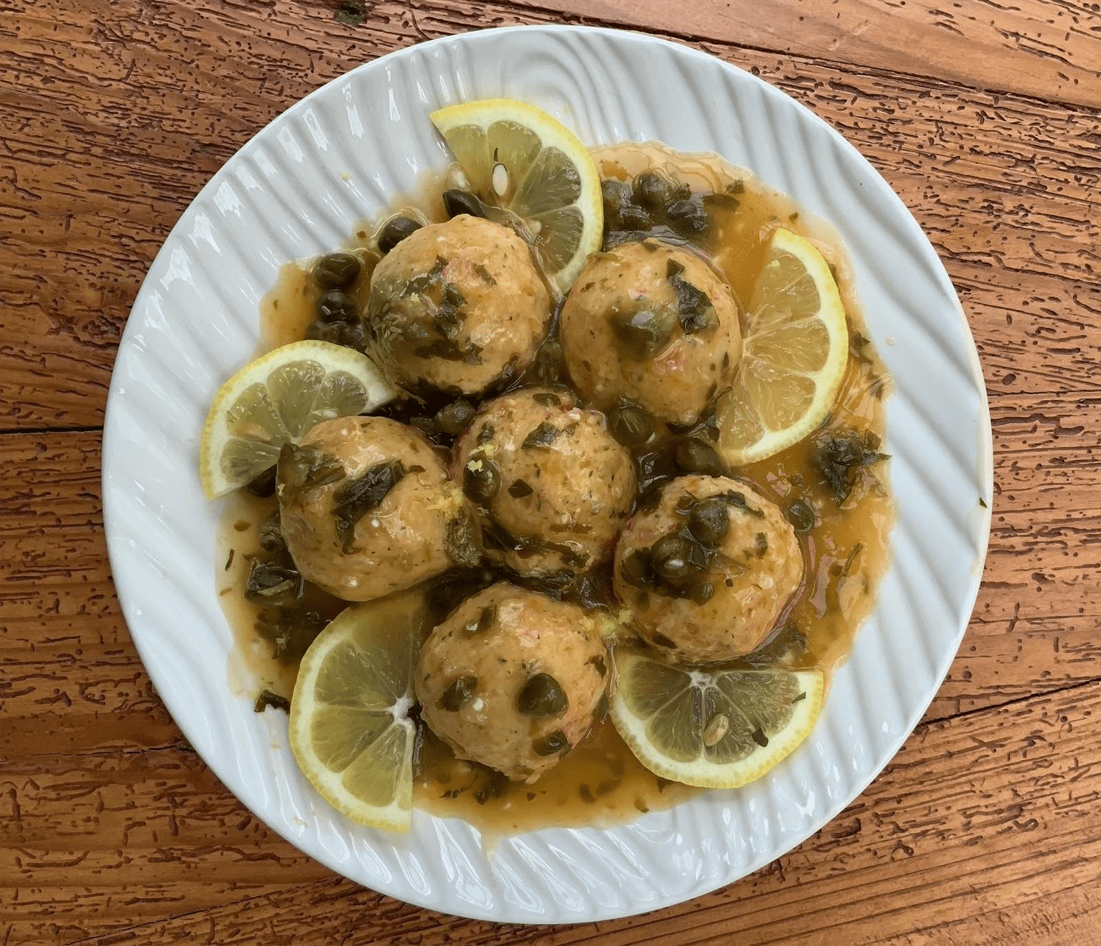 Chicken Piccata Meatballs by Daniel Mancini.