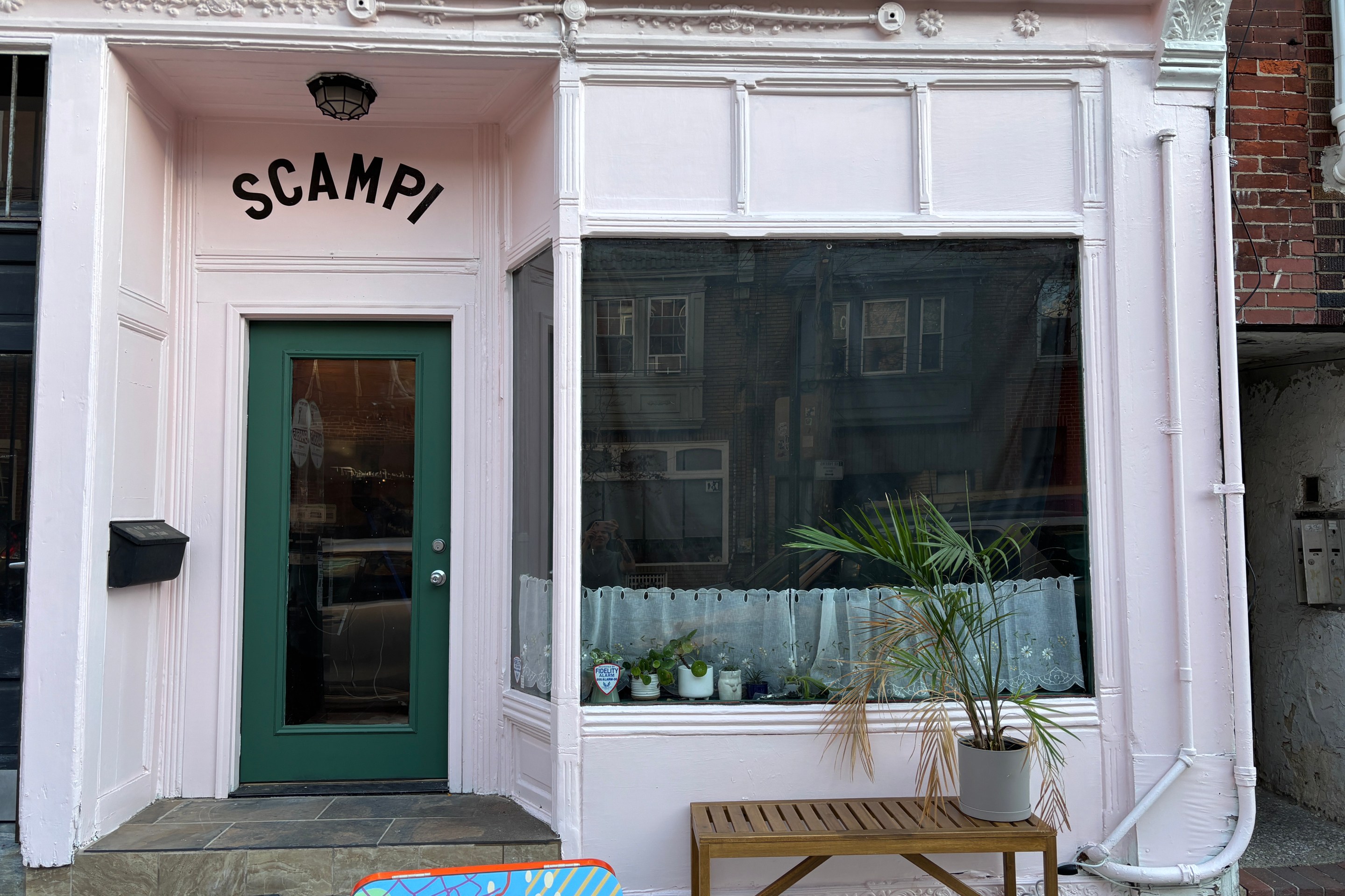 The exterior of Scampi in Philadelphia.