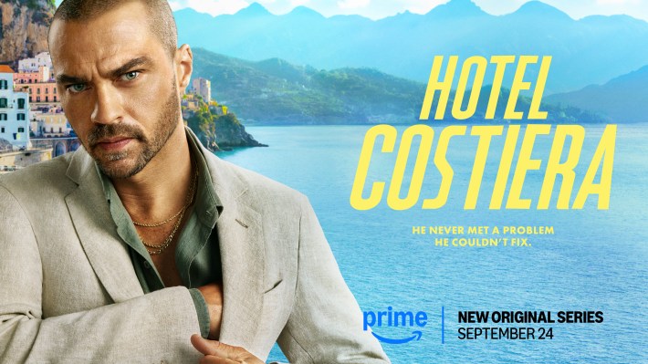 Jesse Williams stars in Hotel Costiera with the Amalfi Coast in the background