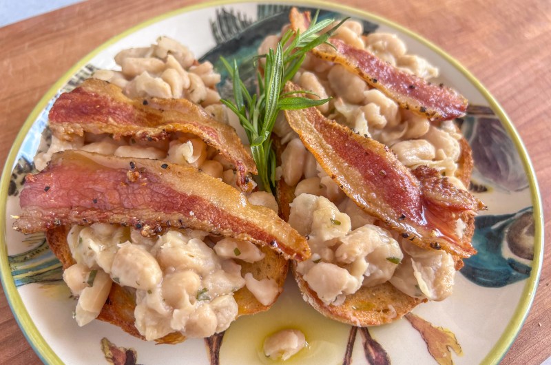 Roman Bean & Guanciale Bruschetta