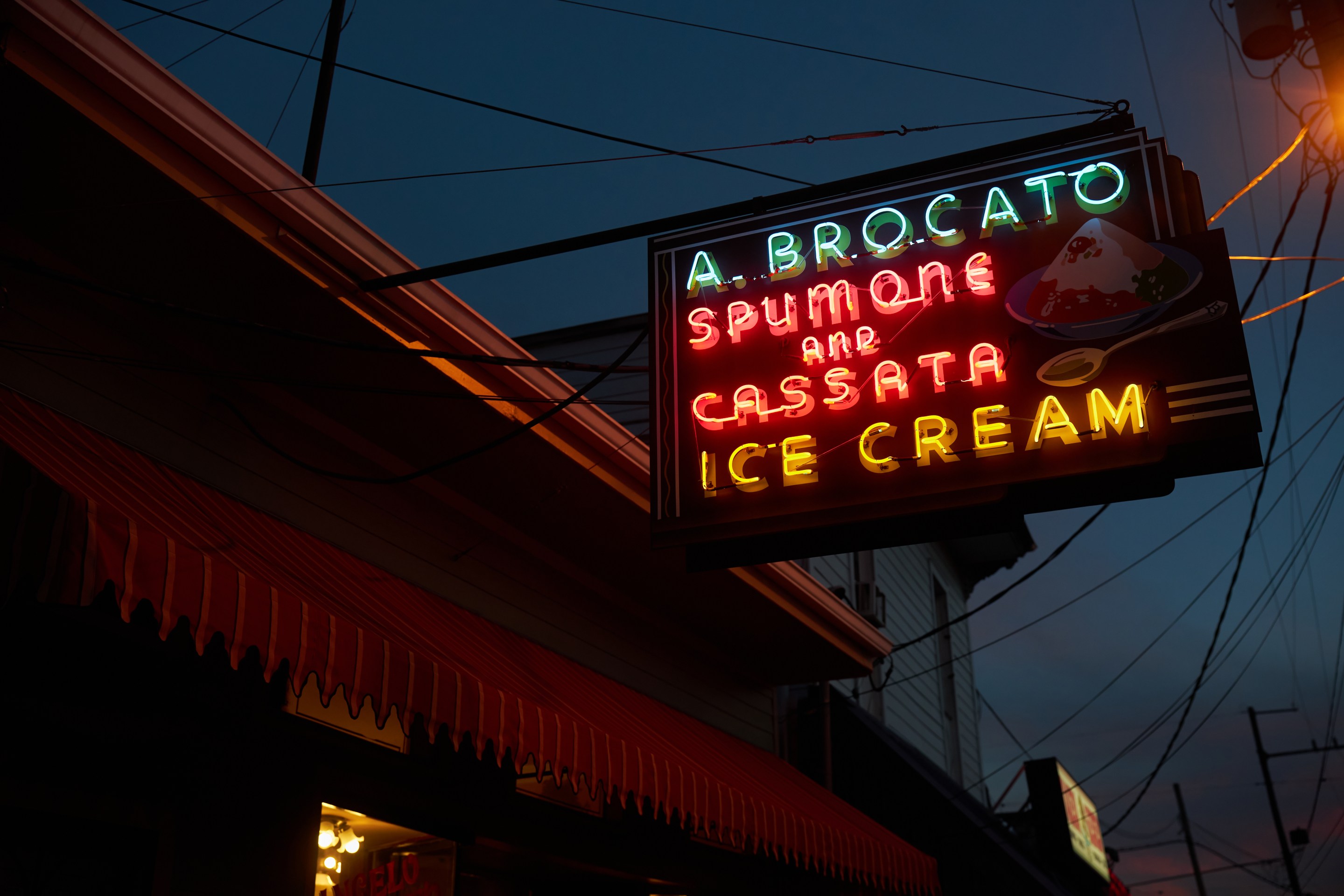 The exterior of Angelo Bracato's in New Orleans. Photo by Adrienne Battistella.
