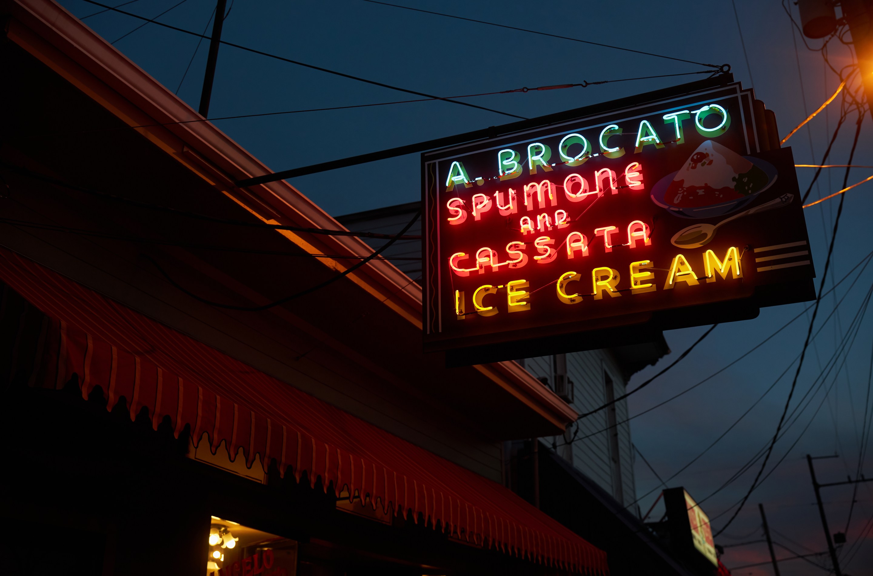 The exterior of Angelo Bracato's in New Orleans. Photo by Adrienne Battistella.
