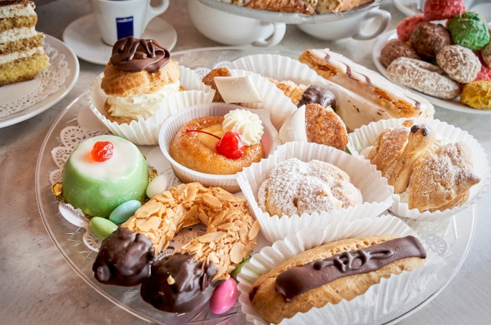 A platter of classic Sicilian pastries at Angelo Bracato's in New Orleans. Photo by Adrienne Battistella.