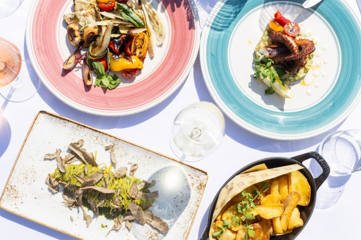 Black truffles are an incredibly versatile ingredient and can elevate the flavor profile of a dish, as seen here in appetizers, pastas, and even seafood. Photo credit: Dario Garofalo.