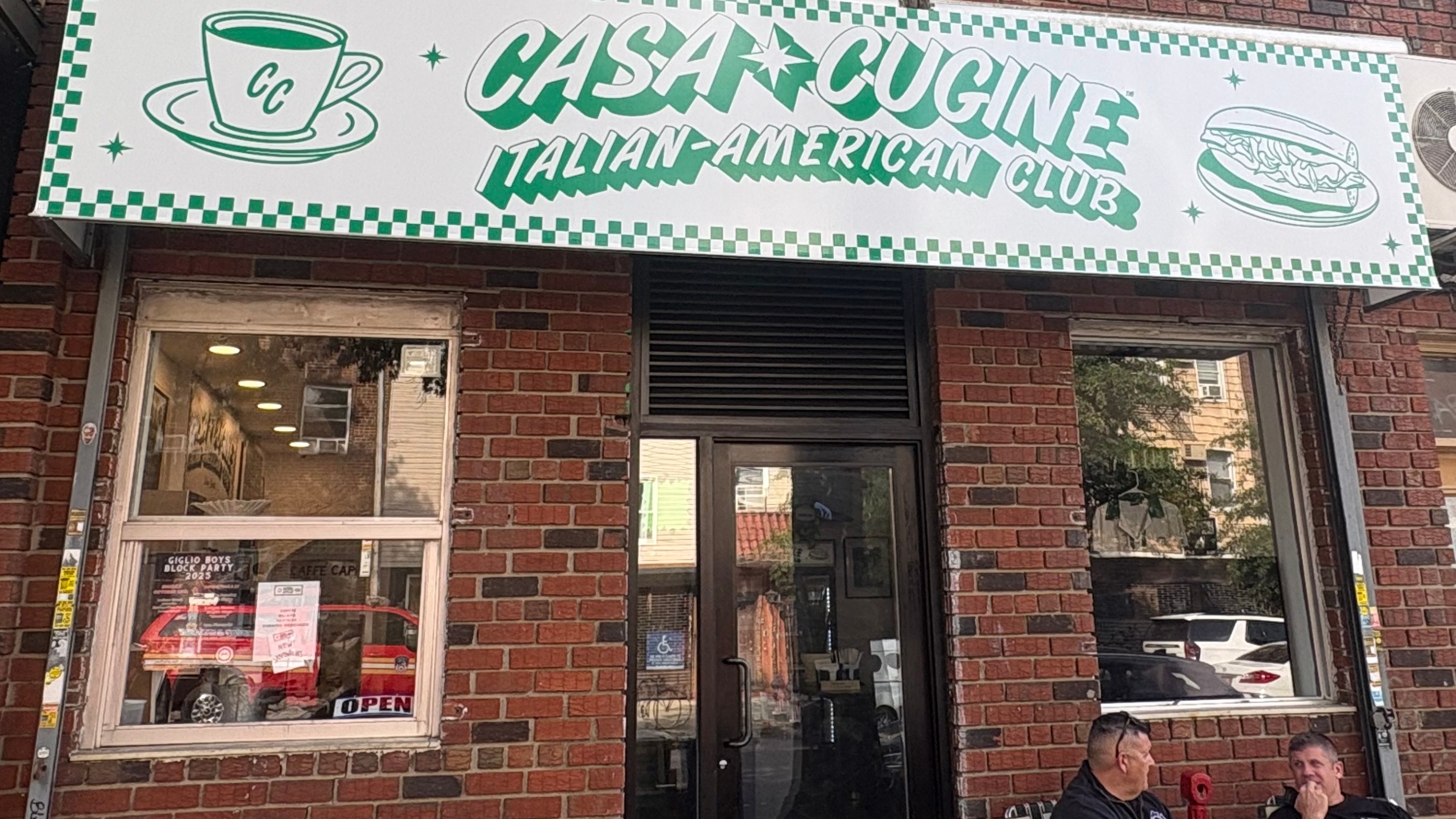 Casa Cugine Italian-American storefront in Williamsburg, Brooklyn.