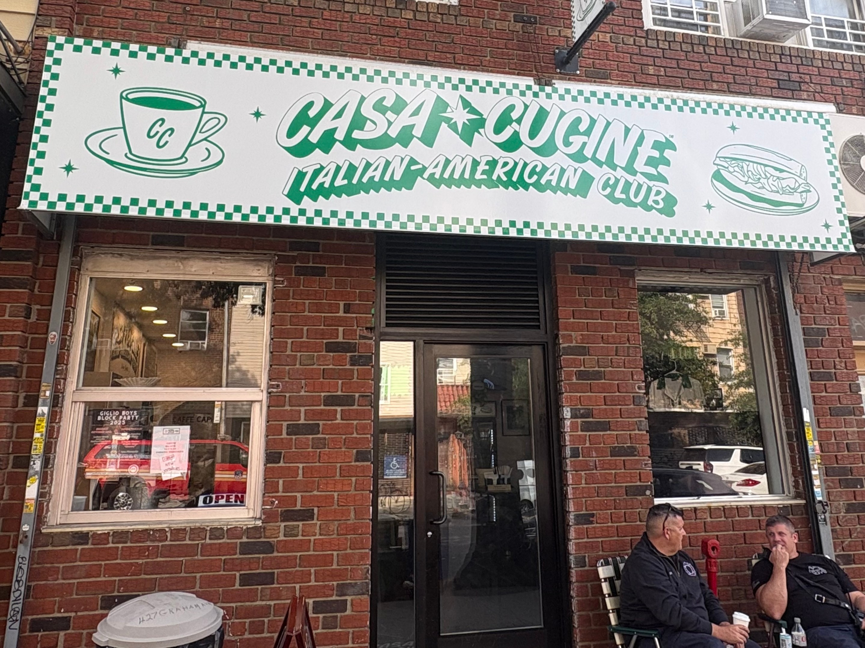 Casa Cugine Italian-American storefront in Williamsburg, Brooklyn.
