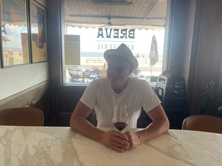 Our Editor-in-Chief, Andrew Cotto, at the bar at Breva in Brighton Beach (Brooklyn).