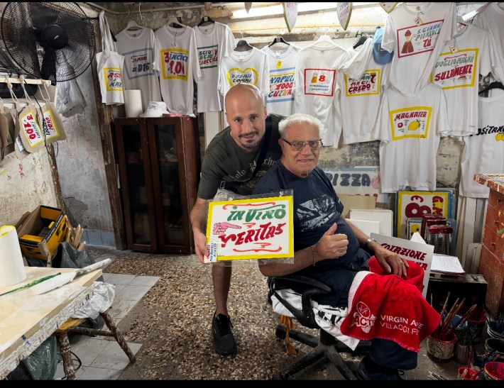 Gianluca Rottura with Pasquale De Stefano in Naples.