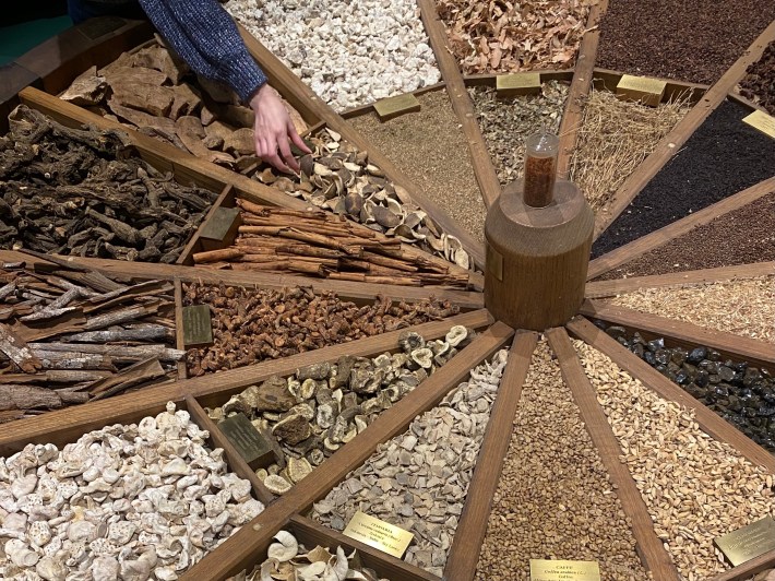 Aromatic herbs and spices used to craft Fernet Branca and other Italian amari..