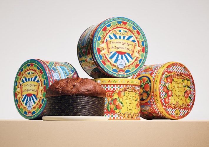 Dolce&Gabbana x Fiasconaro citrus and saffron panettone tins