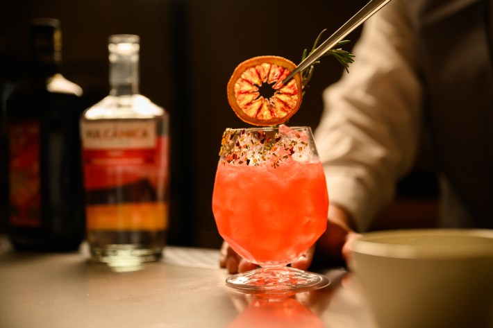 Signature Italian cocktail with dried citrus garnish at Altamura Trattoria in Doral Florida