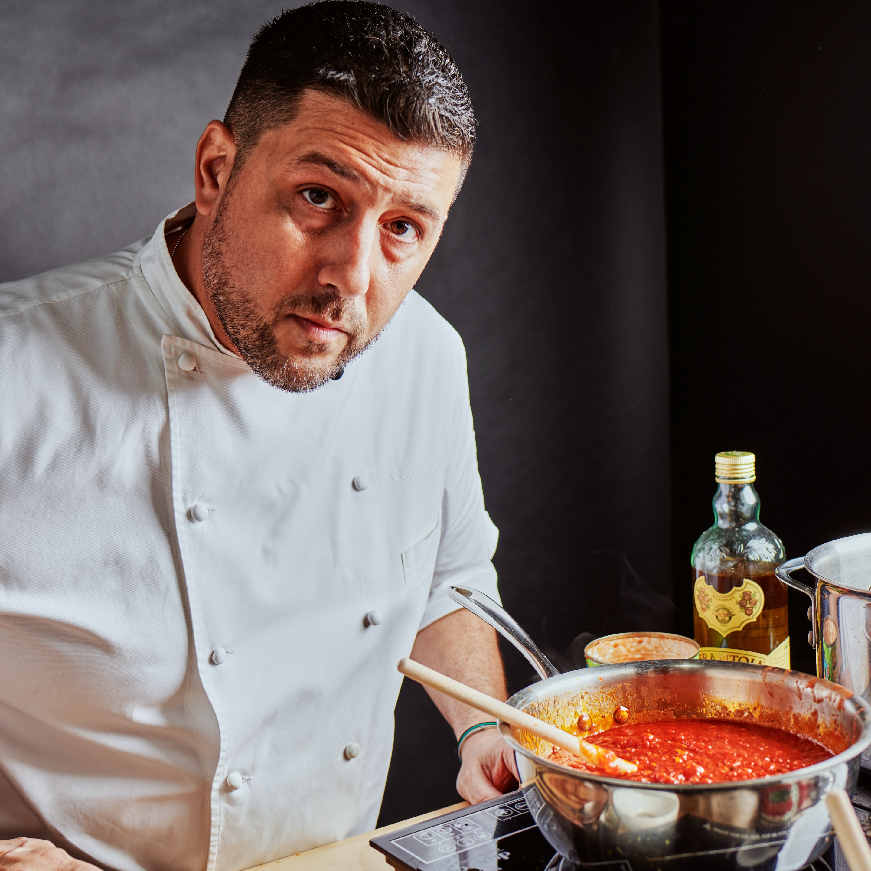 Joe Isidori making Sunday Gravy in the kitchen at Arthur & Sons