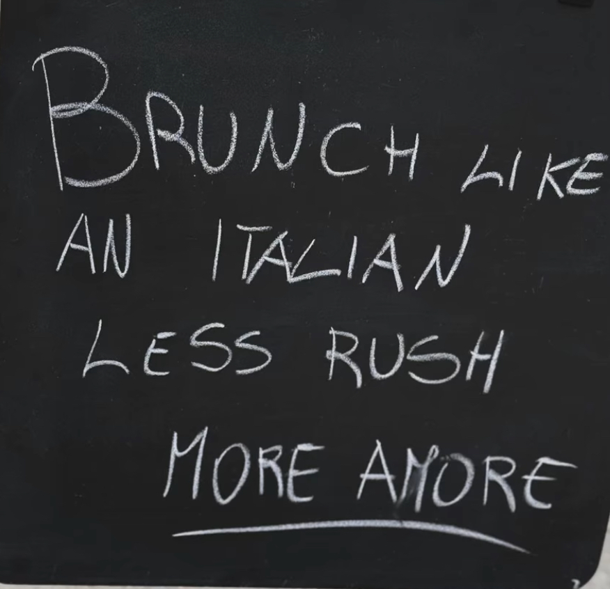 The sandwich board outside of CICCIO Cincin.