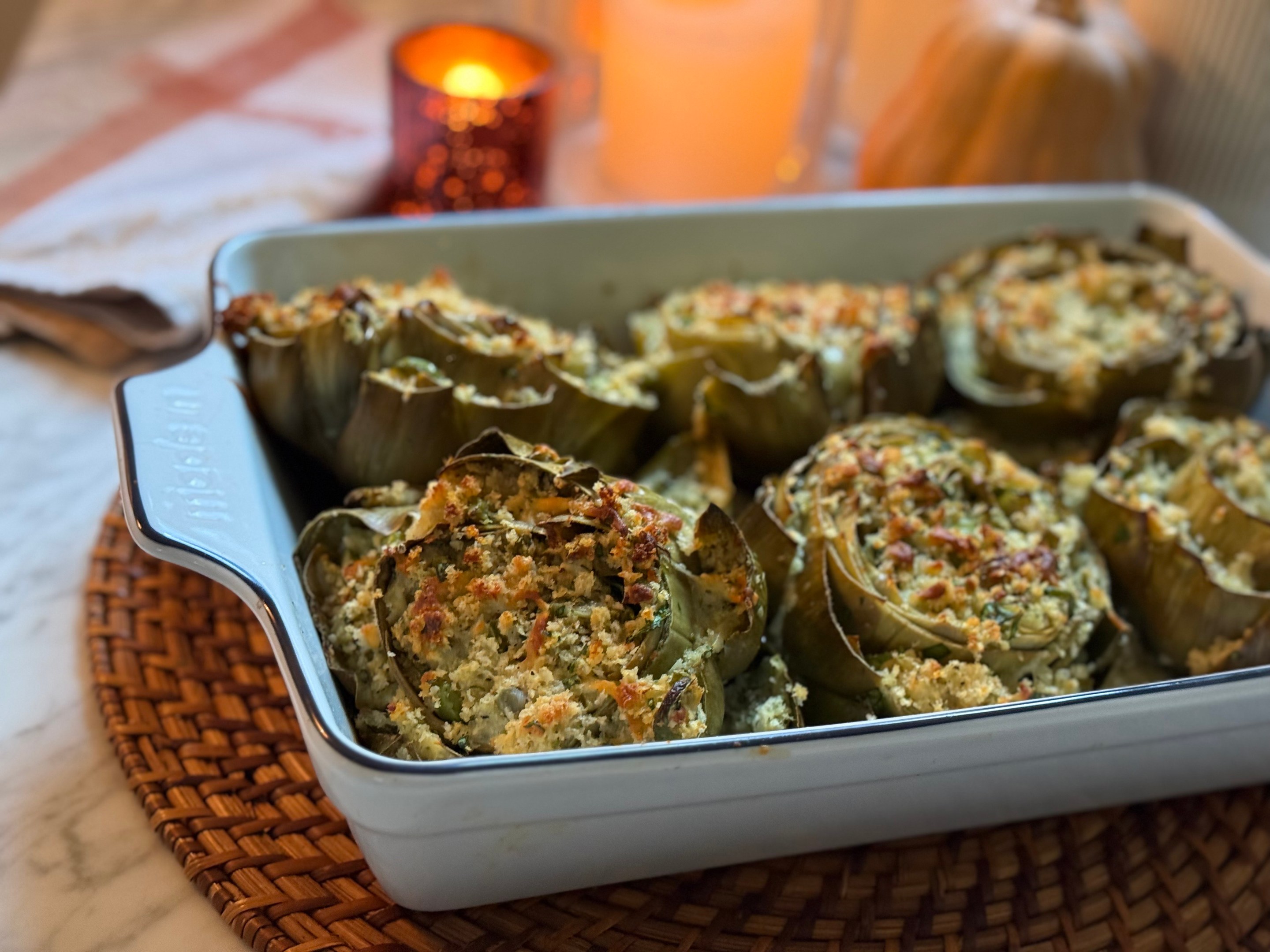 Stuffed artichokes with Caciocavallo cheese from Lioni Latticini.