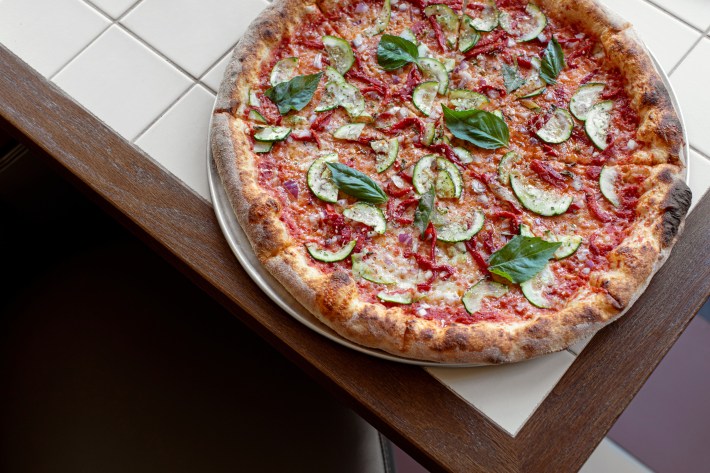 Seasonal vegetable pizza at DeNucci’s Hinsdale