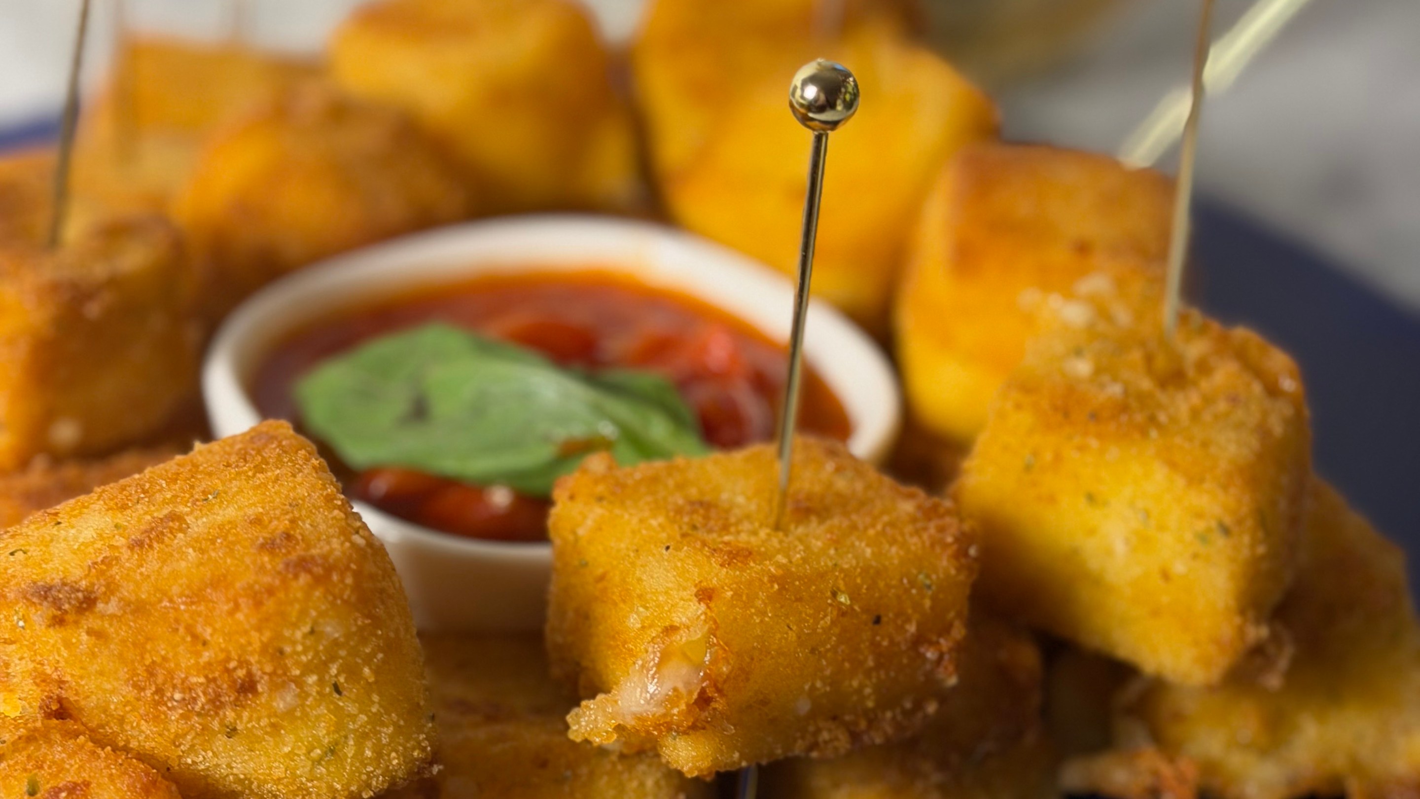 Fried Caciocavallo Squares from Joanna Moeller.