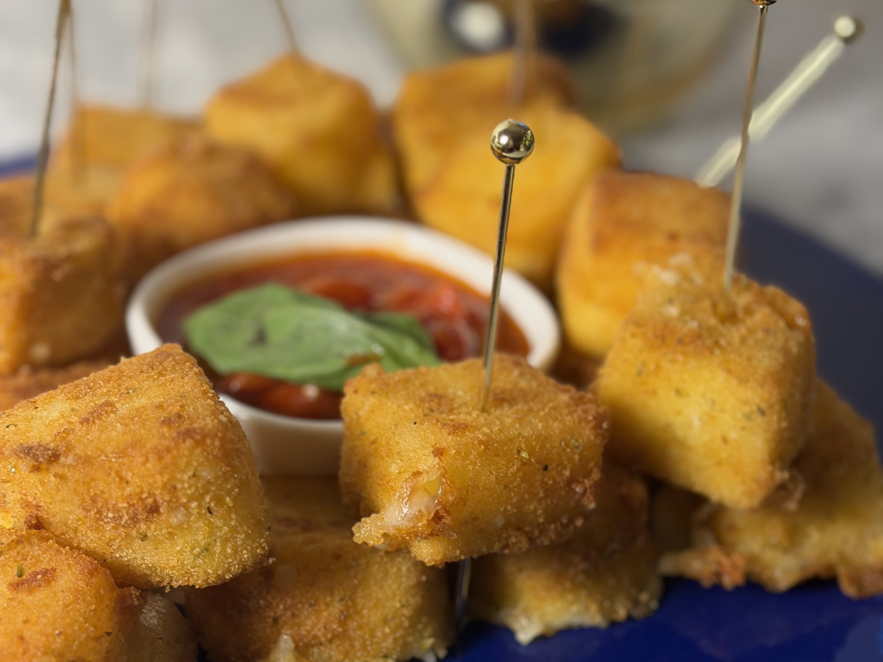 Fried Caciocavallo Squares from Joanna Moeller.