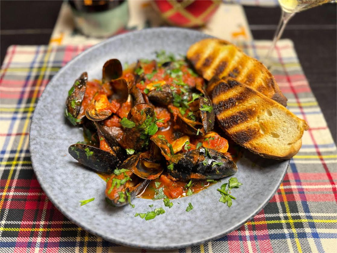 Mussells Marinara by Danielle Caminiti.