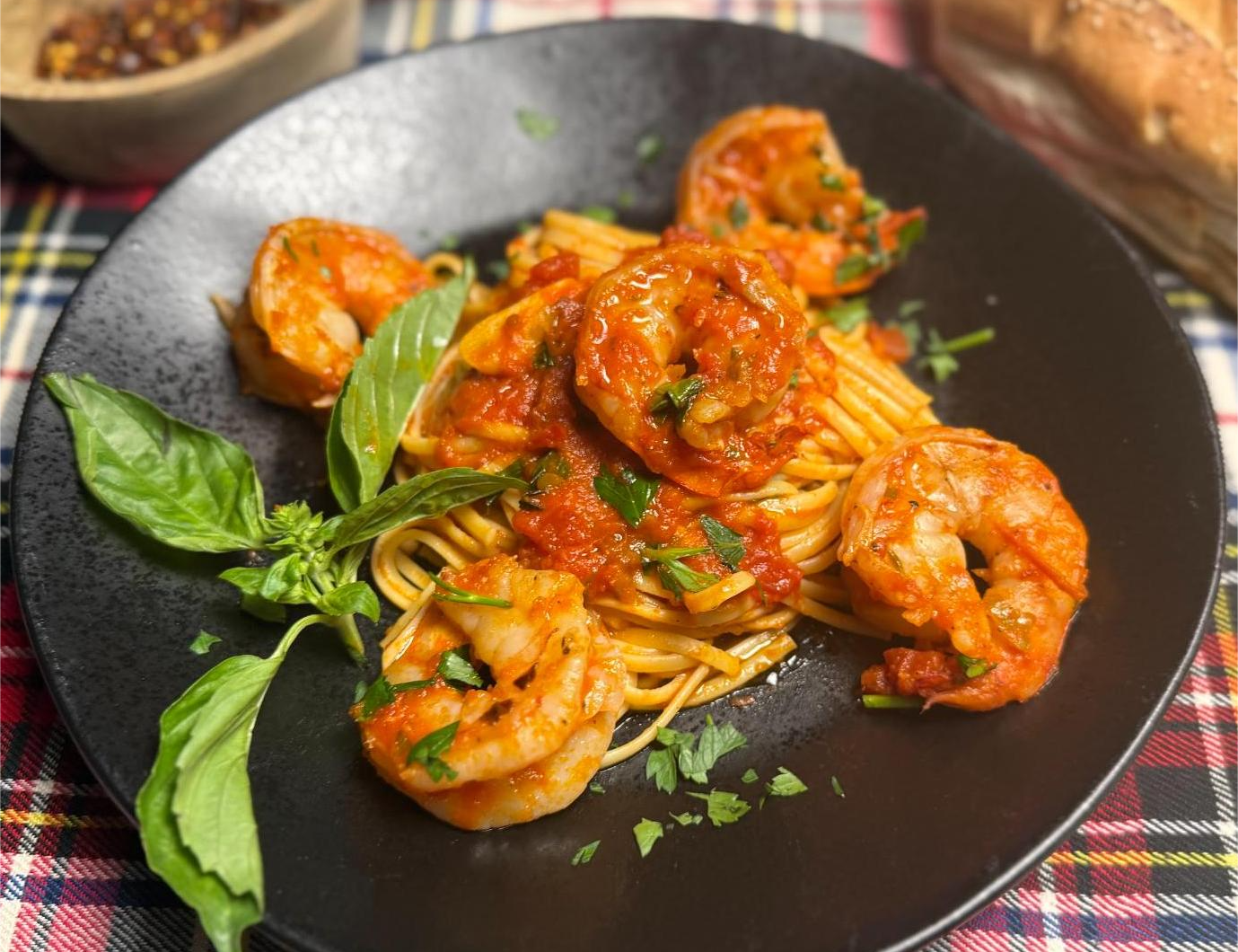 Linguine with Shrimp Arrabbiata