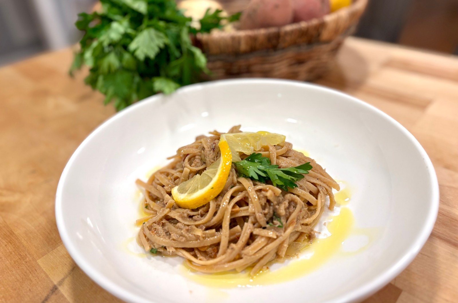 Blue-Zone Lemon Tuna Pasta